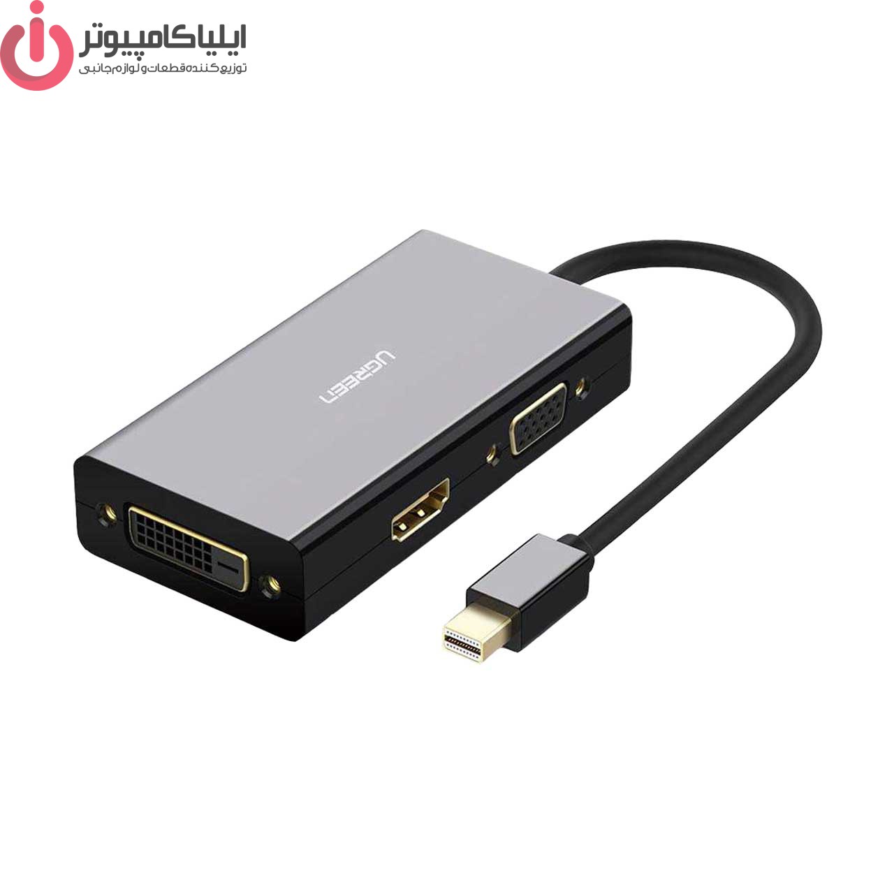 مبدل Mini Display Port به HDMI/DVI/VGA مدل UGREEN MD114-20418