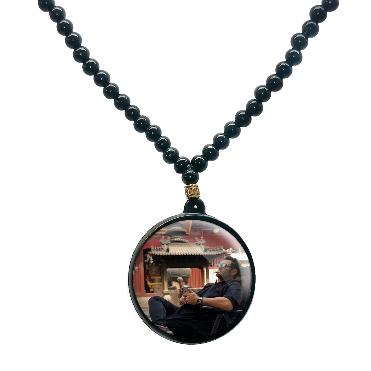 گردنبند پرمانه طرح محمد رضا گلزار کد pmd.24649 مدل دو طرفه