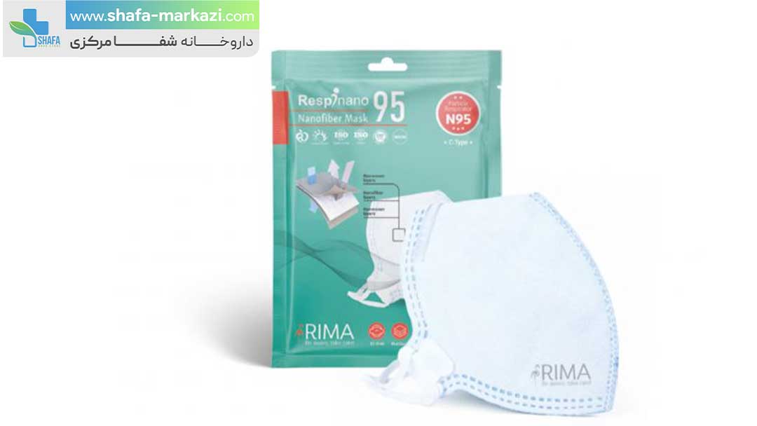 ماسک تنفسی بدون سوپاپ رسپی نانو 95 ریما | RIMA respinano 95 face mask