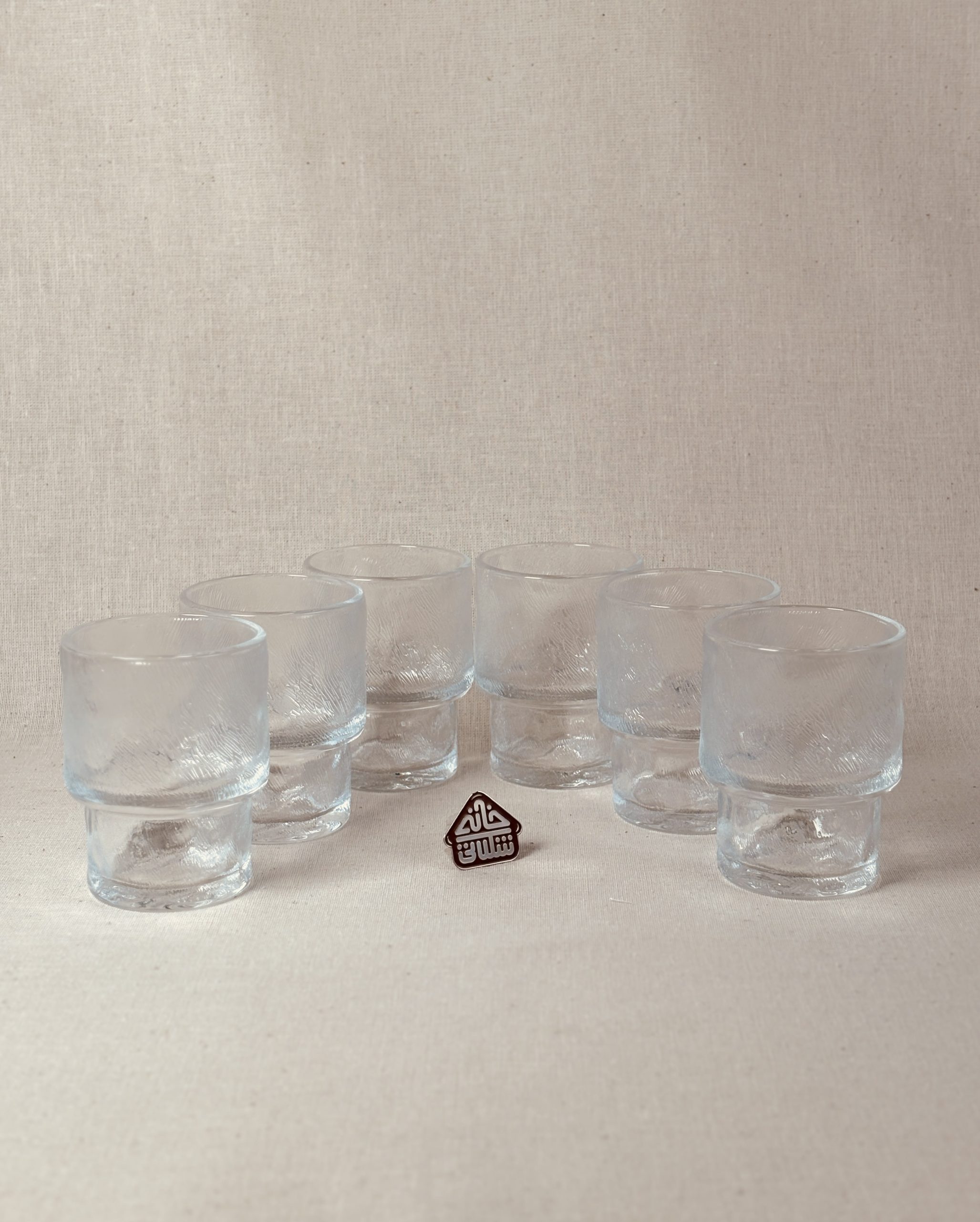 لیوان شیشه ای طرح کریستال کوتاه کد002653