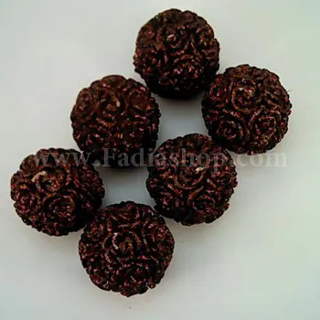 شمع توپ گل رز 6 تایی قهوه ای