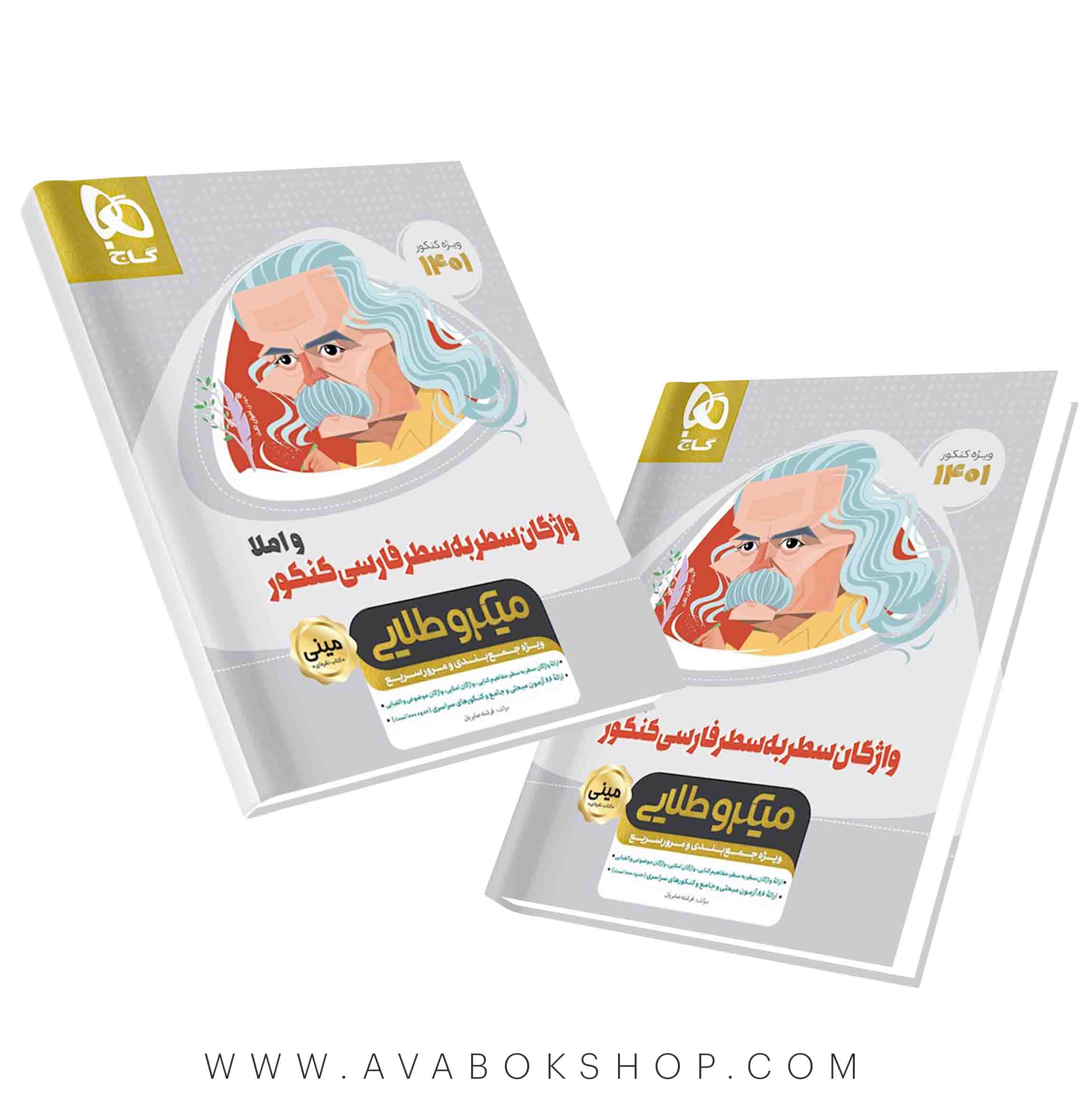 کتاب واژگان سطر به سطر فارسی کنکور و املا مینی میکرو طلایی گاج