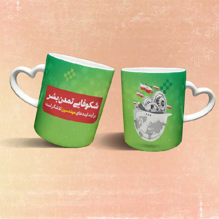 ماگ مدل دسته قلبی طرح مهندس کد 16