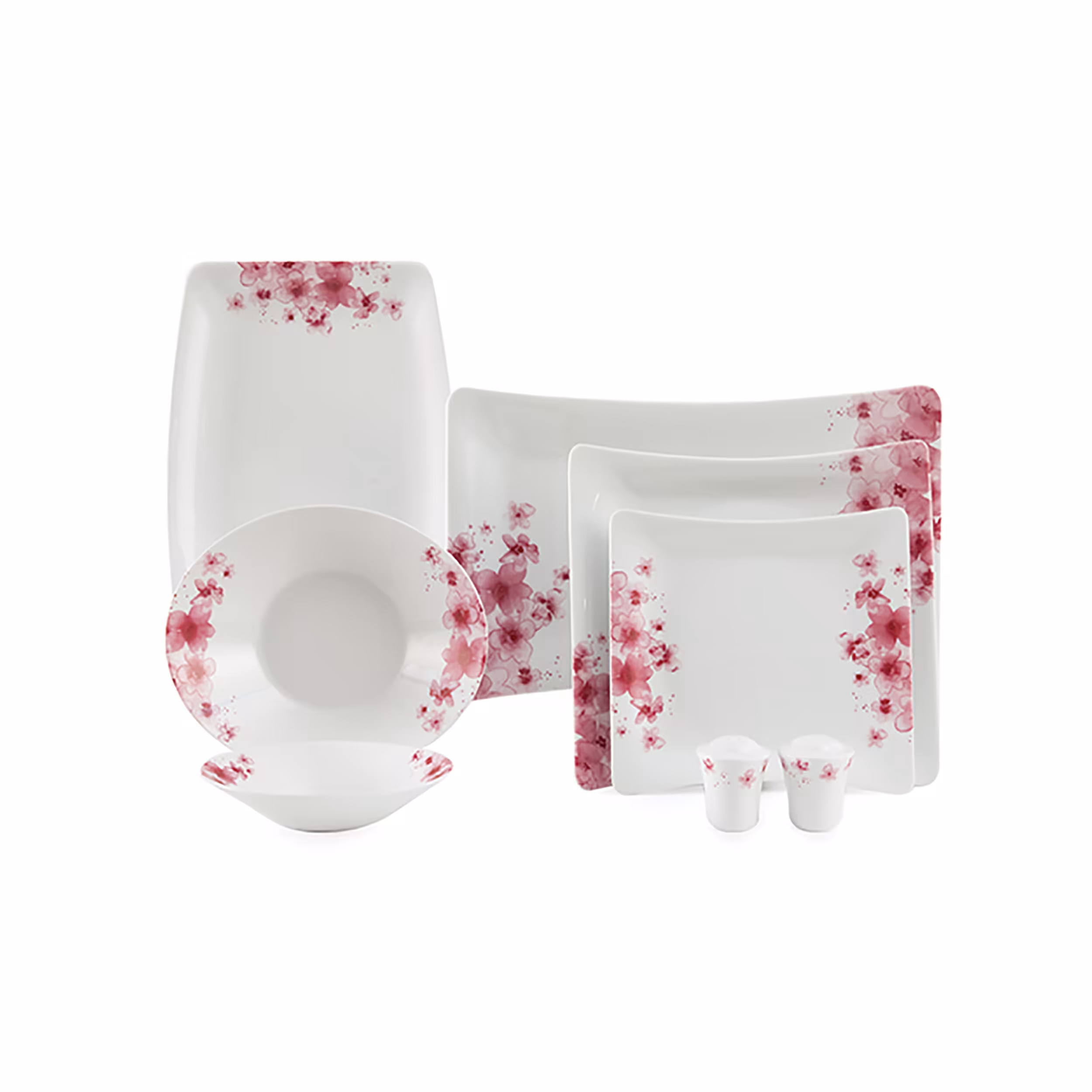 سرویس غذاخوری 30 پارچه چینی زرین سری وینچی الیسه مدل آزالیا درجه یک	