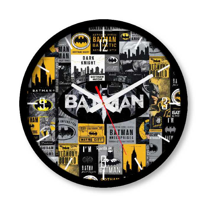 ساعت دیواری بزرگ راویتا طرح بتمن کد 3582