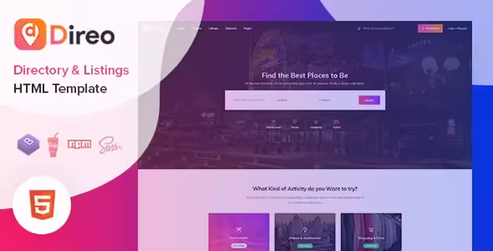 دانلود قالب HTML دایرکتوری Direo