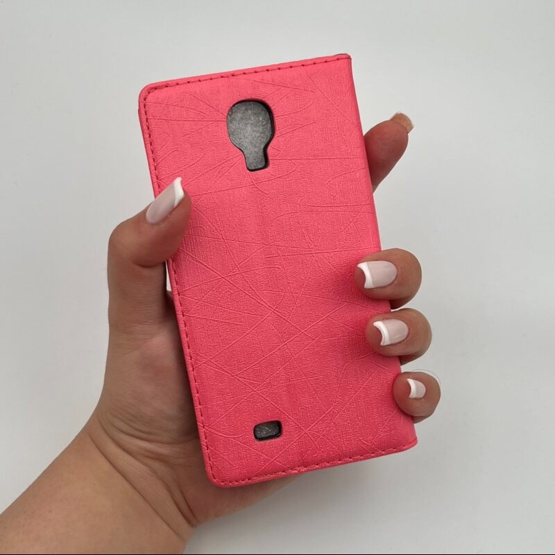 کیف گوشی کلاسوری Galaxy S4 سامسونگ اورجینال چرمی صورتی کد 68512