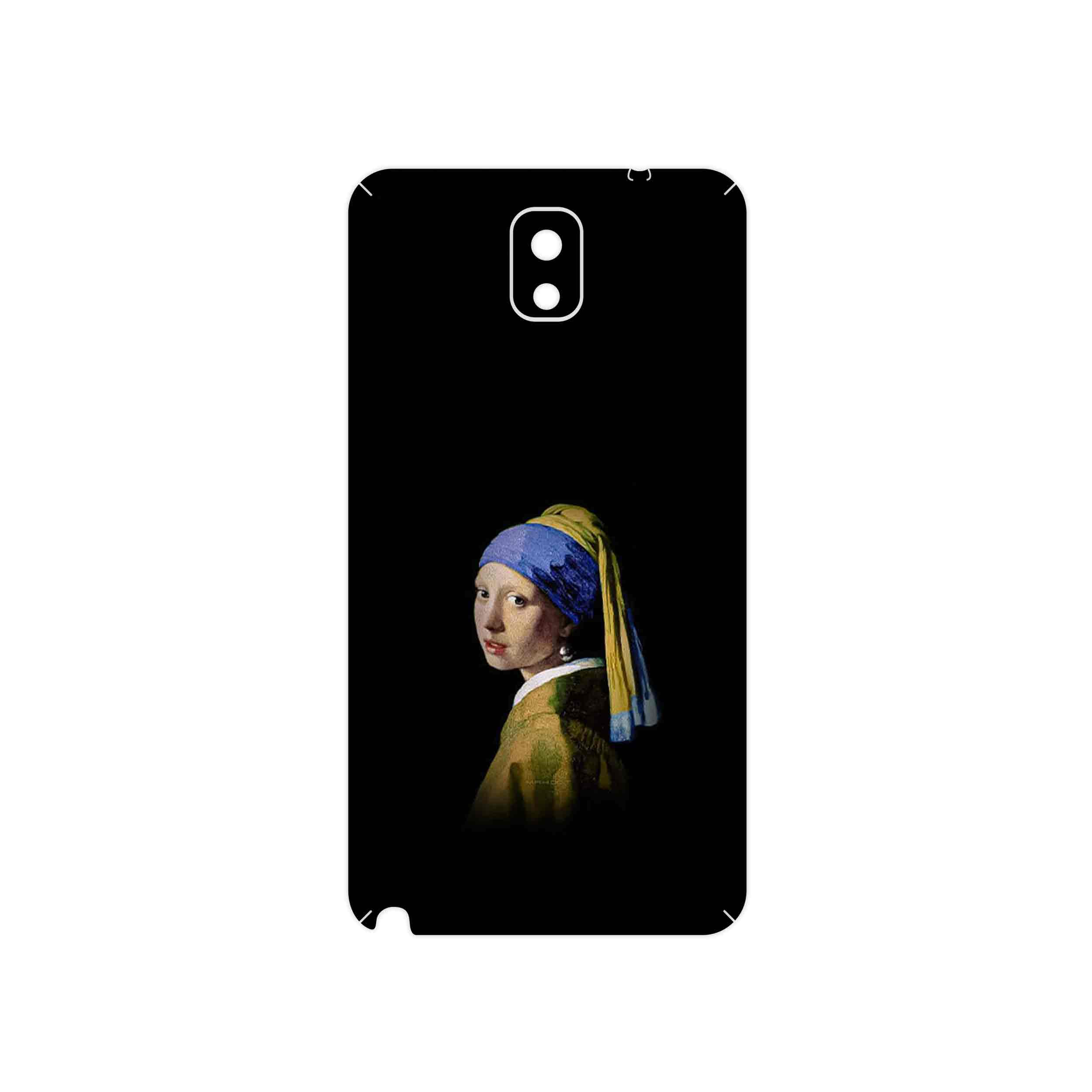 برچسب پوششی ماهوت مدل Girl with a Pearl Earring of Vermeer مناسب برای گوشی موبایل سامسونگ Galaxy Note 3