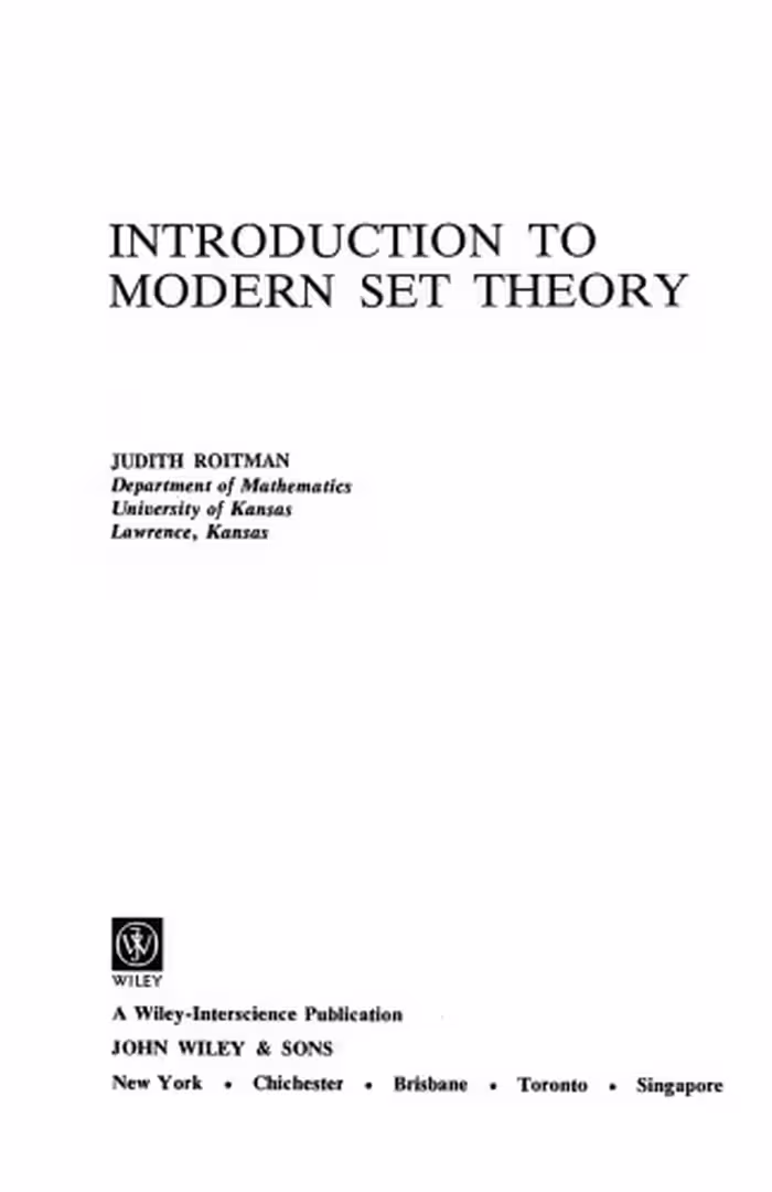 خرید و دانلود نسخه کامل کتاب Introduction to Modern Set Theory
