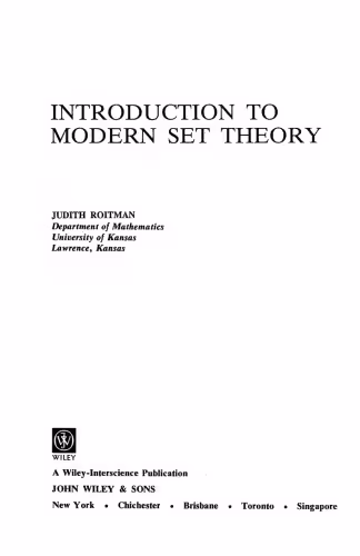 خرید و دانلود نسخه کامل کتاب Introduction to Modern Set Theory