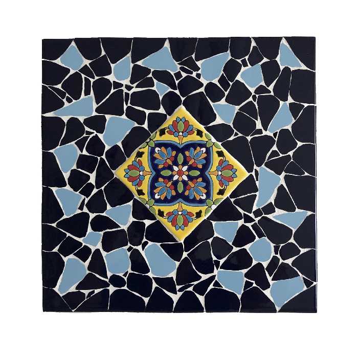 تابلو کاشی کاری طرح گل بوته کد SM 11