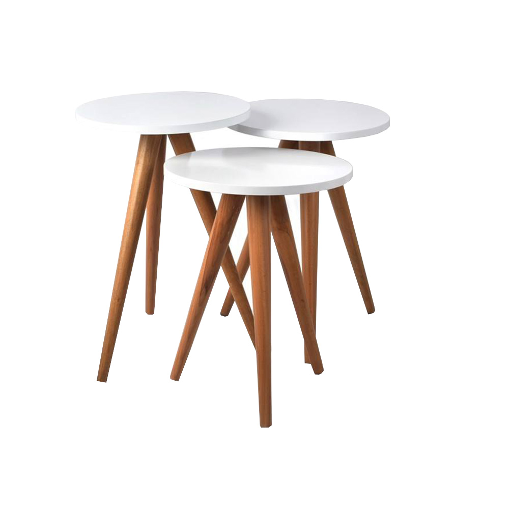  میز عسلی مدل بهار کد 01 مجموعه 3 عددی