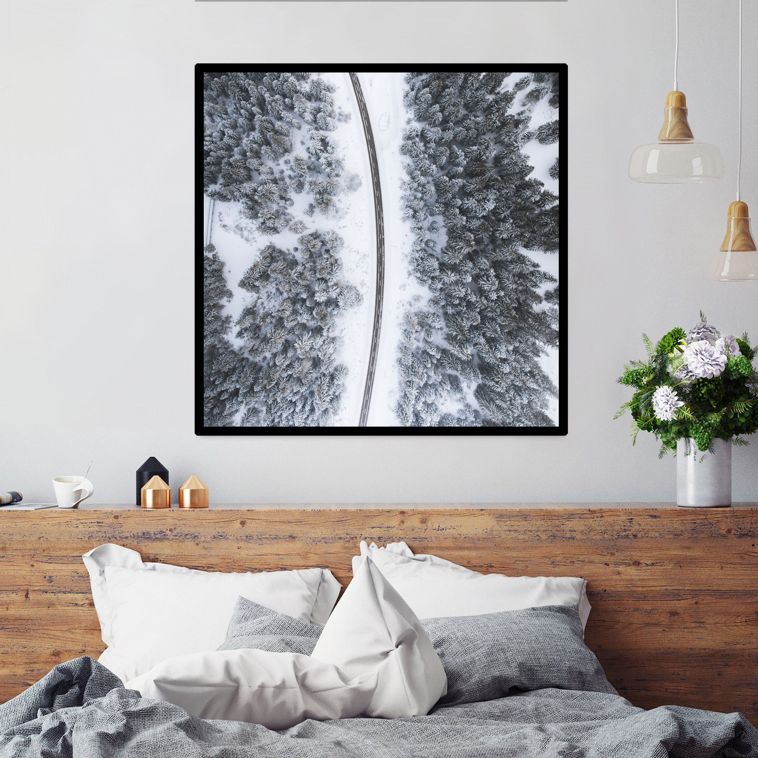 تابلو روما دیزاین طرح جاده برفی مدل A108d 