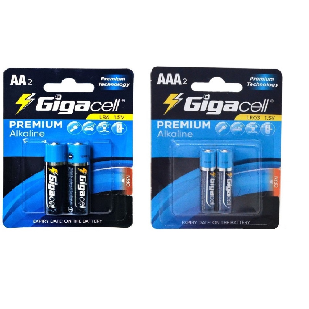 باتری قلمی و نیم قلمی گیگاسل مدل Premium Alkaline بسته 4 عددی