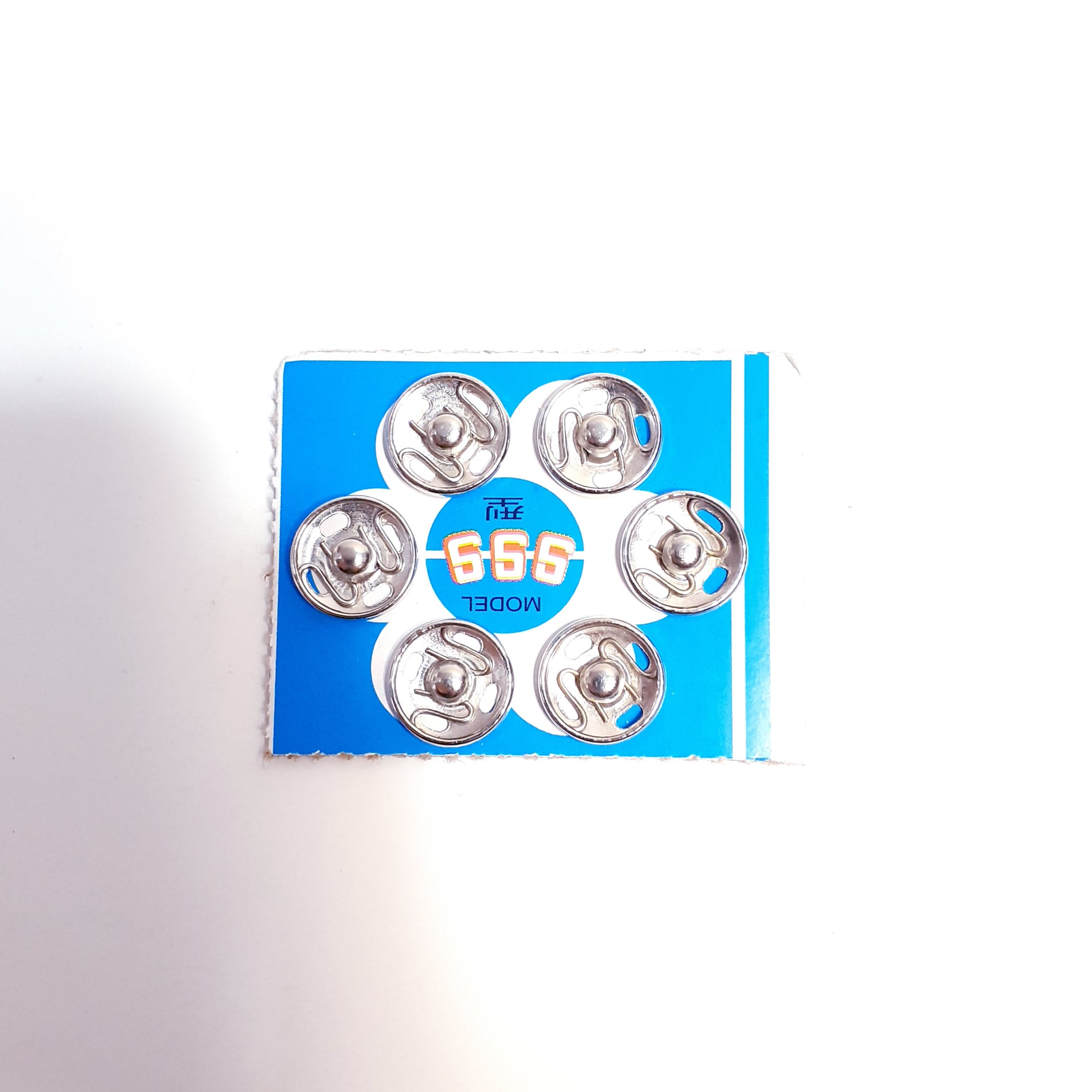 دکمه جفتی ( دکمه قفلی ) نقره ای سایز ریز بسته 6 عددی