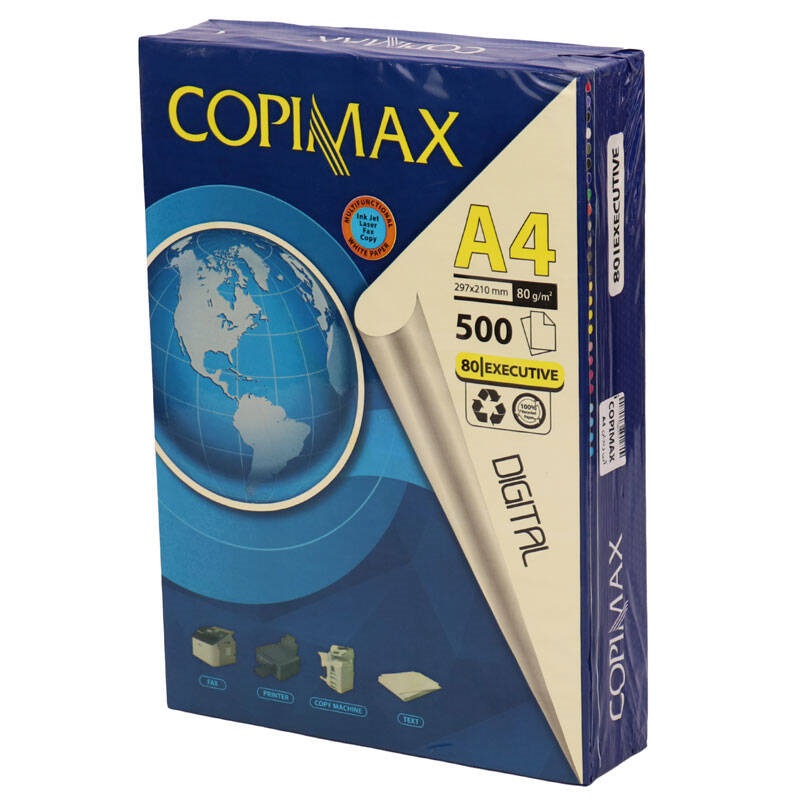 کاغذ COPIMAX 80g A4 آبی زنجان بسته 500 عددی