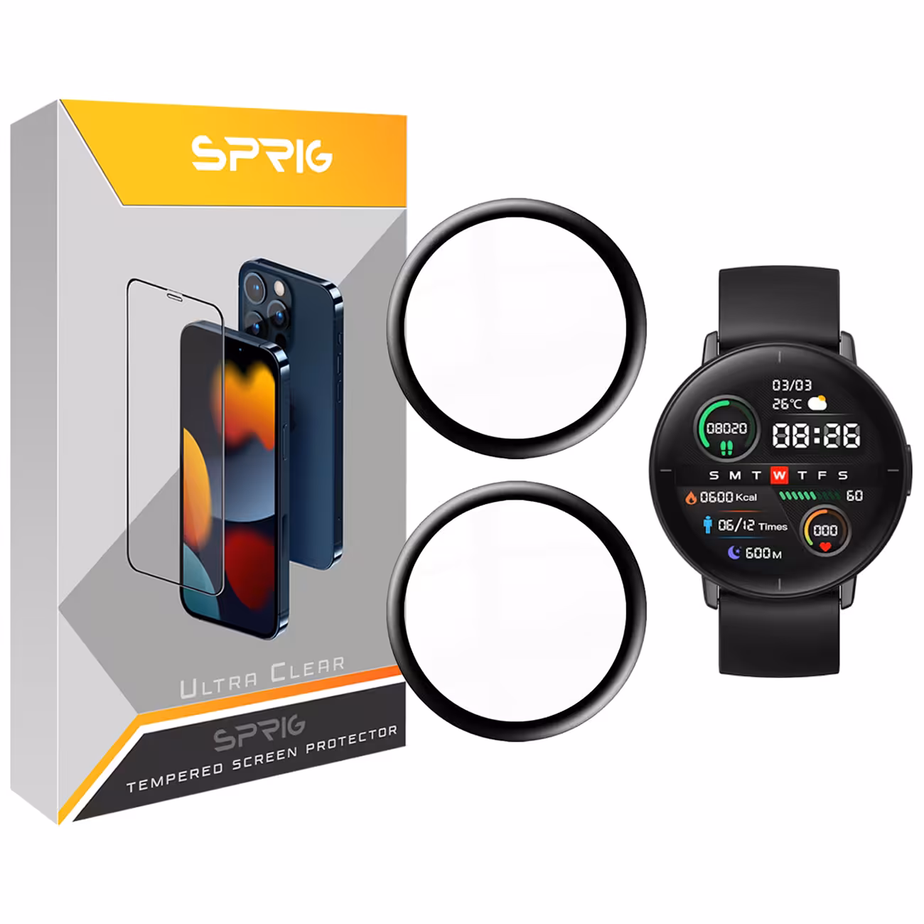 محافظ صفحه نمایش نانو اسپریگ مدل SPG مناسب برای ساعت هوشمند میبرو Lite بسته دو عددی