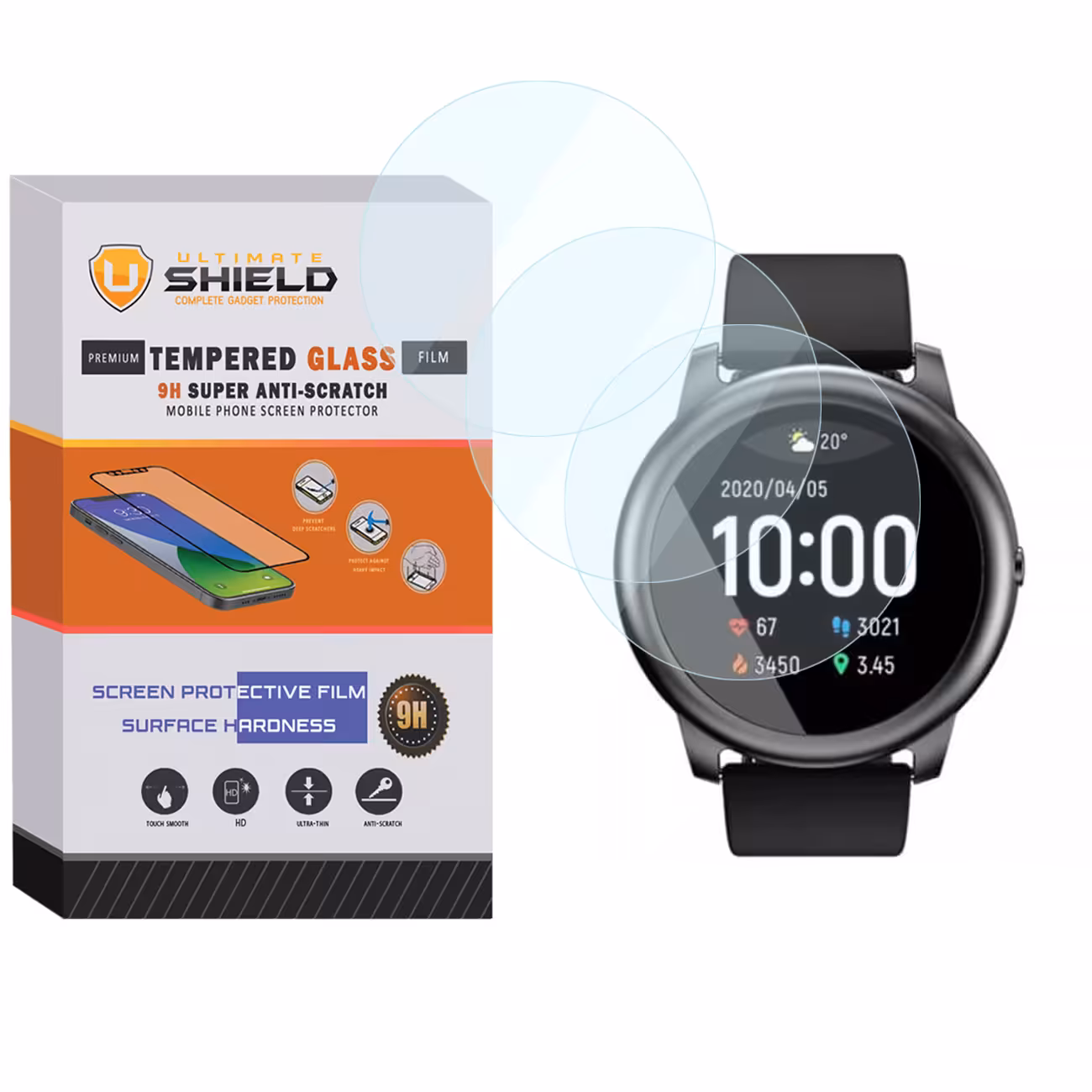 محافظ صفحه نمایش لتیمیت شیلد مدل SH-UL مناسب برای ساعت هوشمند هایلو LS05 بسته سه عددی