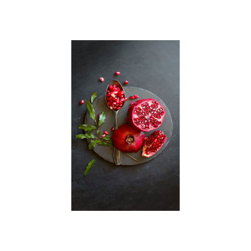 تابلو شاسی مدل شب یلدا و انار و قاشق و دانه انار کد 021