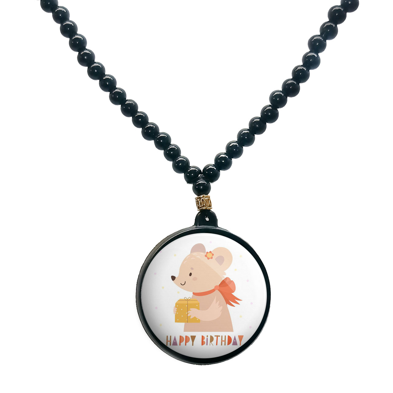 گردنبند پرمانه طرح تولد کد pmd.25842 مدل دو طرفه