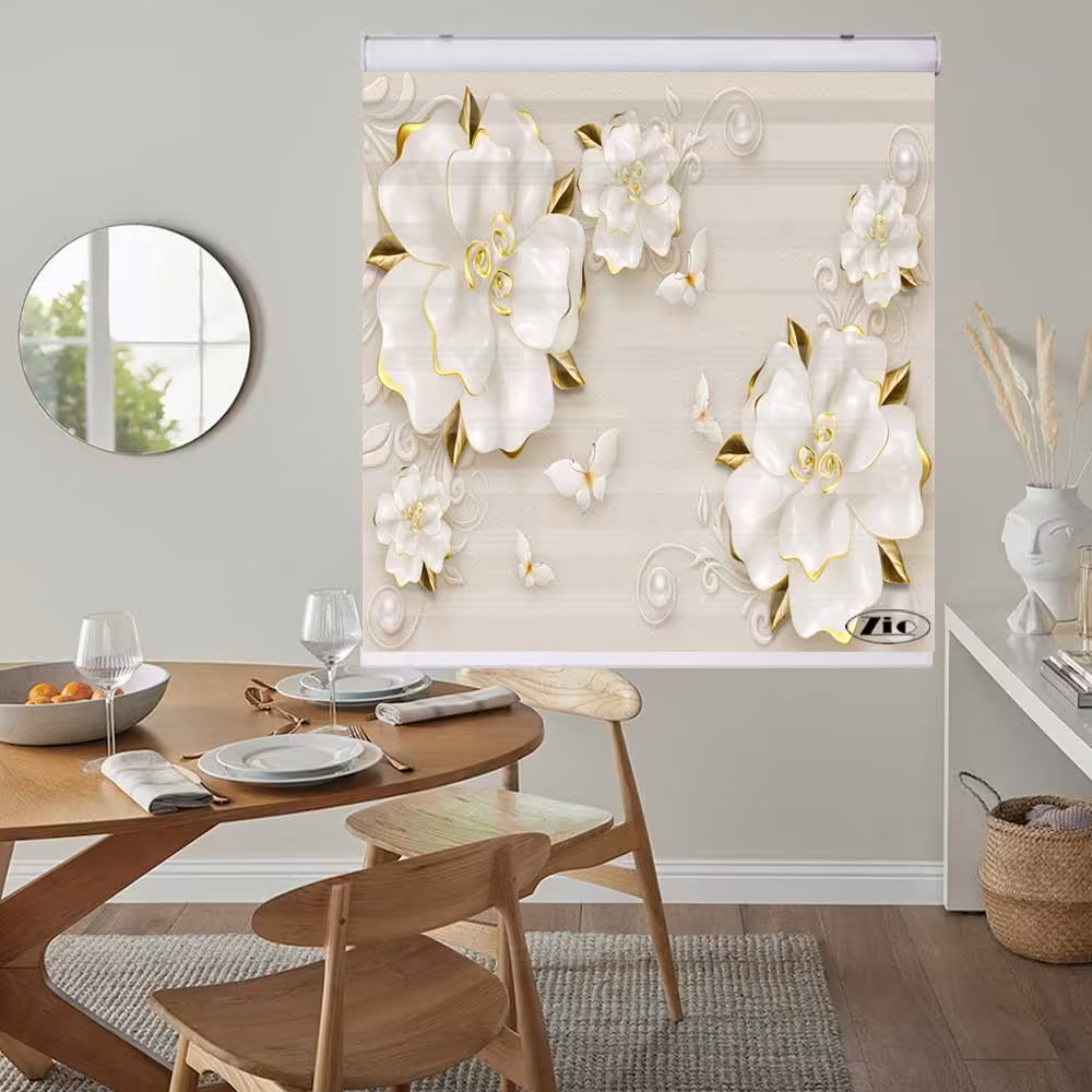 پرده زبرا زیو کد 3D1163 سایز 150x150 سانتی متر