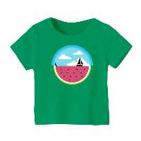 تی شرت آستین کوتاه بچگانه مدل هندوانه یلدایی کد 4 رنگ سبز