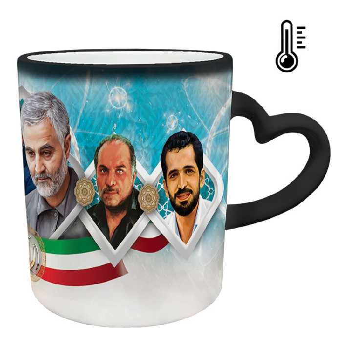 ماگ حرارتی مدل دسته قلبی طرح سردار سلیمانی کد 9