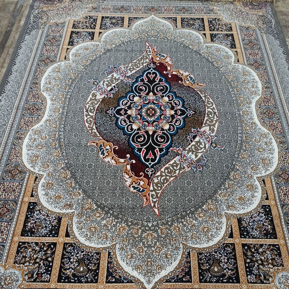 فرش ماشینی 9متری کاشان نقشه مانلی فیلی(ارسال رایگان)  