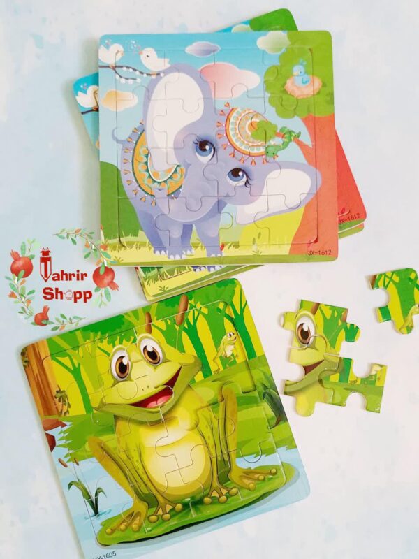 پازل چوبی طرح حیوانات