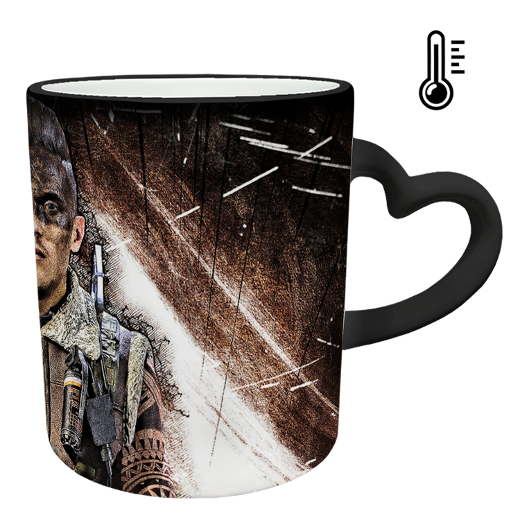 ماگ حرارتی مدل دسته قلبی طرح بازی کال آف دیوتی call of duty کد 38