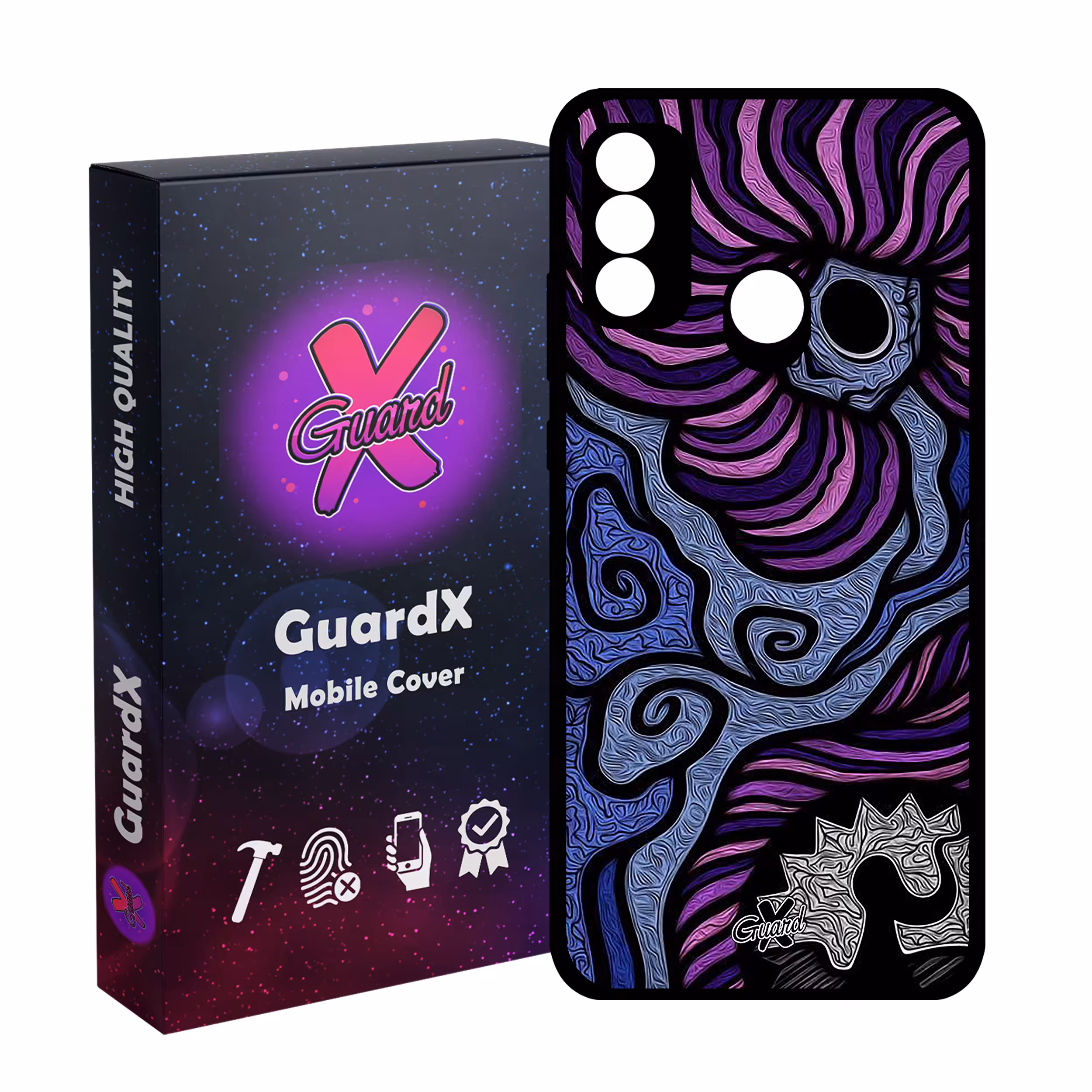 کاور گارد ایکس طرح رنگی مدل Glass10428 مناسب برای گوشی موبایل هوآوی P Smart 2020