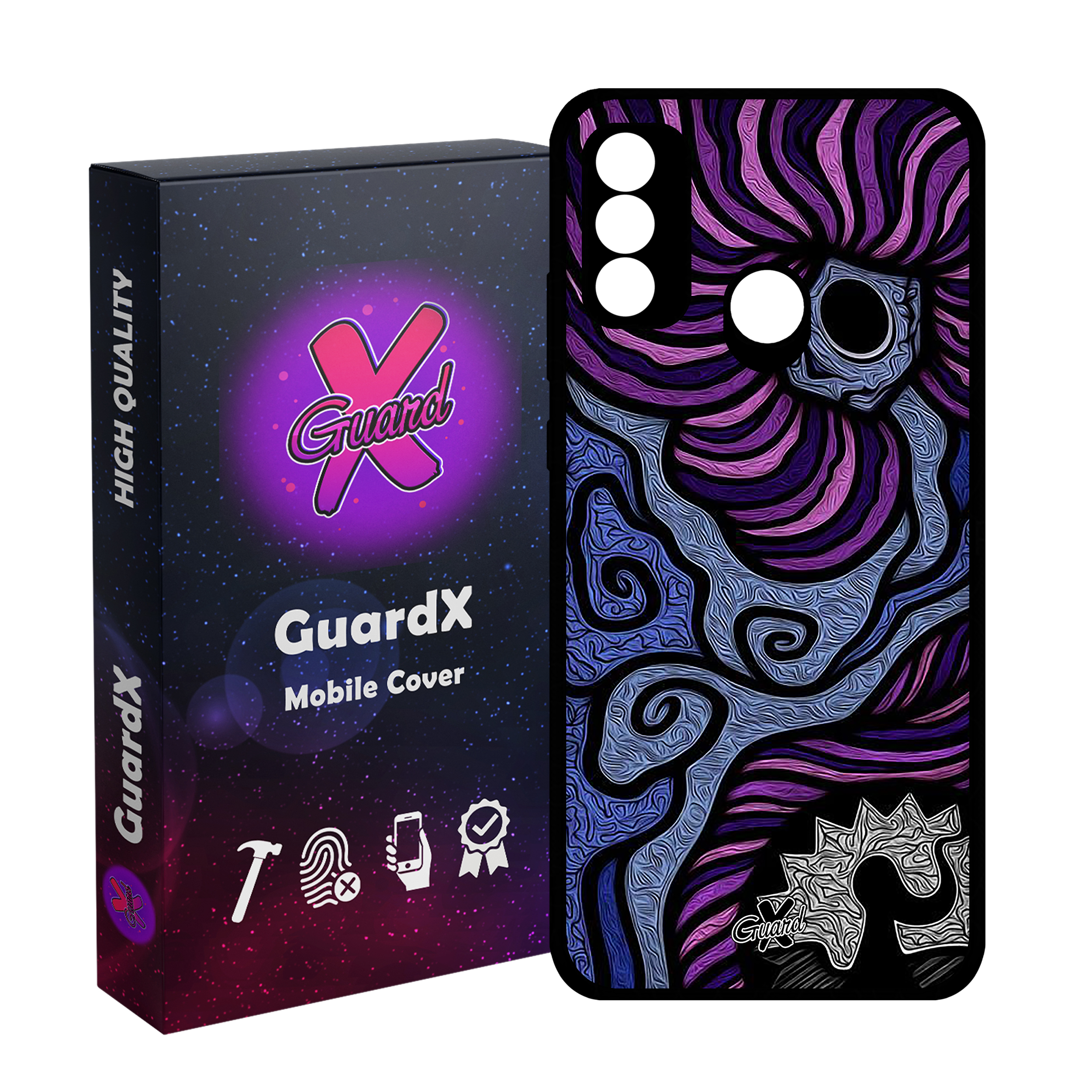 کاور گارد ایکس طرح رنگی مدل Glass10428 مناسب برای گوشی موبایل هوآوی P Smart 2020