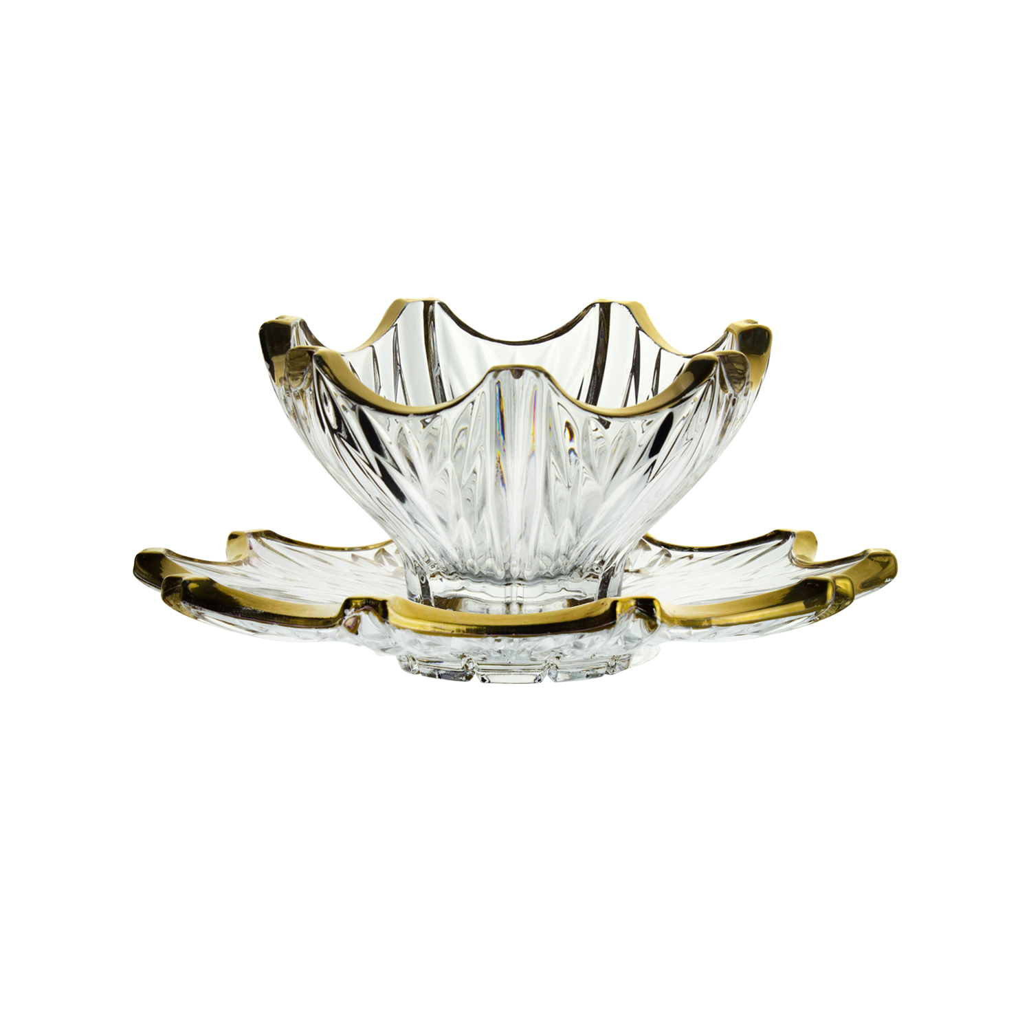 ست پیاله و پیش دستی 12 پارچه مدل لیزاموری