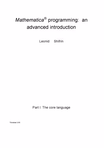 خرید و دانلود نسخه کامل کتاب Mathematica programming: an advanced introduction