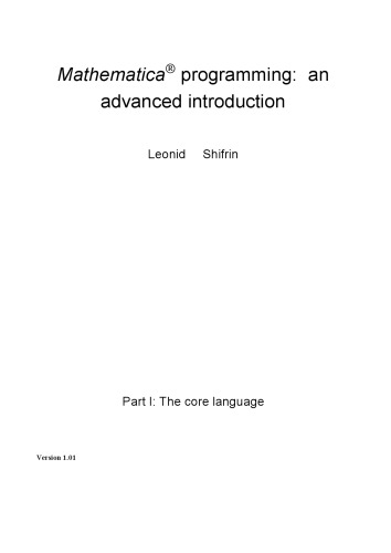 خرید و دانلود نسخه کامل کتاب Mathematica programming: an advanced introduction