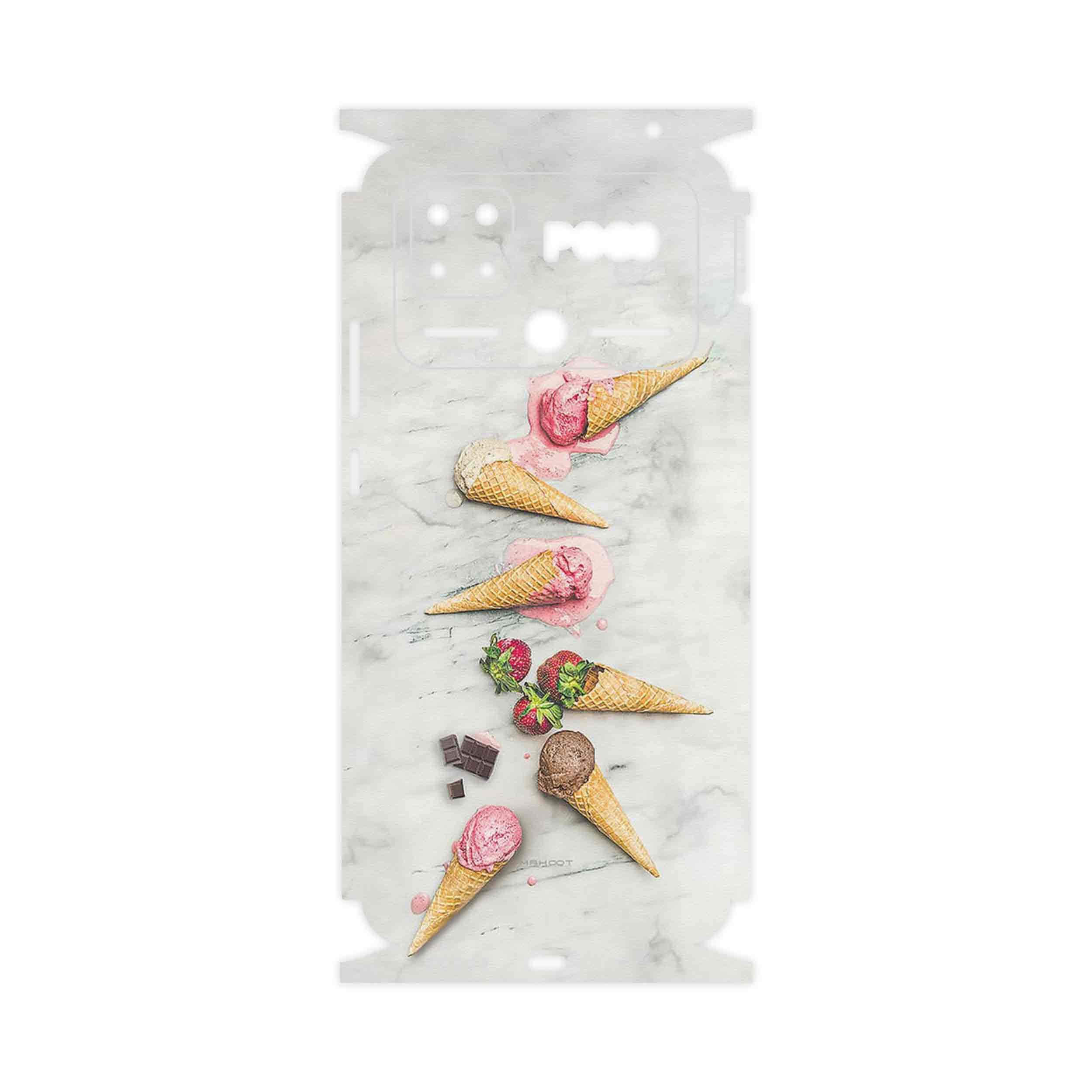 برچسب پوششی ماهوت مدل Funnel_ice_cream-FullSkin مناسب برای گوشی موبایل شیائومی Poco C40