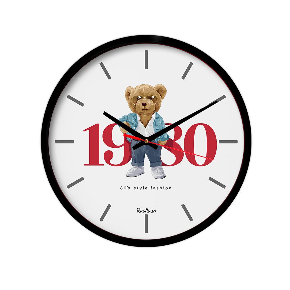 ساعت‌ دیواری رومیزی راویتا طرح تدی کد 3438