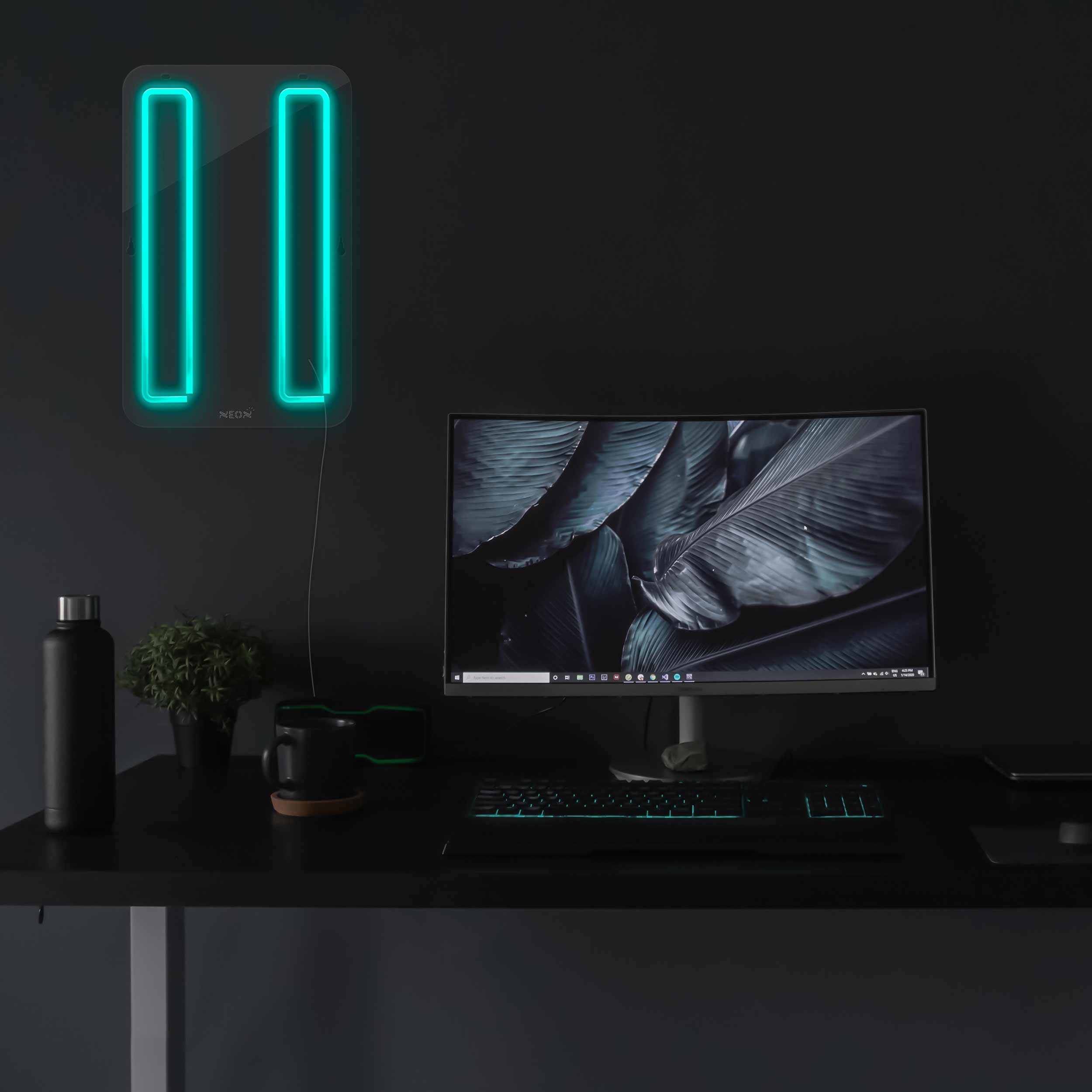 چراغ دیواری نئون دیزاین مدل Pause_TBL