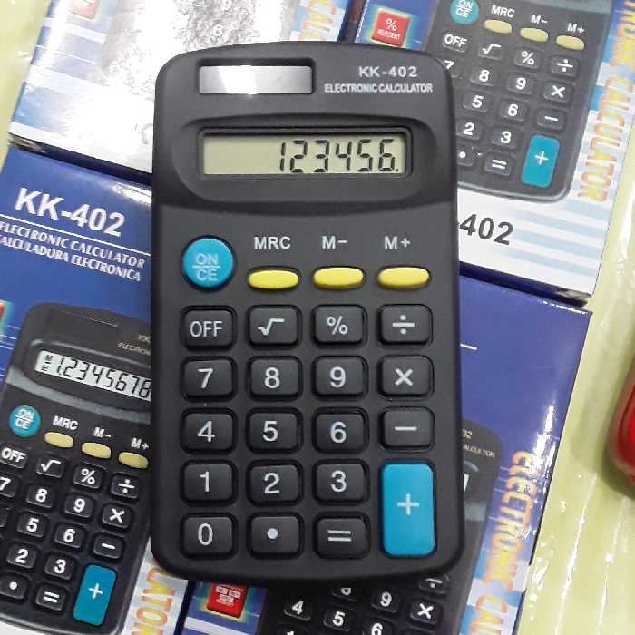 ماشین حساب کوچک دانش آموزی مدل kk-402 کار با باتری قلمی 