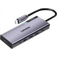 هاب 10 پورت حرفه‌ای لنوو مدل Aurora Type-C A10 | ژیوار مارکت - لپتاپ استوک، لوازم جانبی موبایل و کامپیوتر