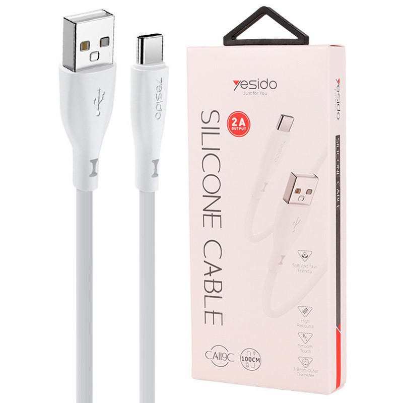 کابل تایپ سی فست شارژ Yesido CA119C 2A 1m