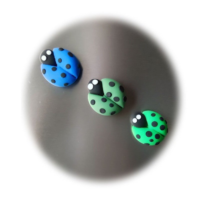 مگنت یخچال کفشدوزک رنگارنگ 3عددی خمیری سبز mk178