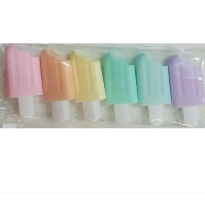 ماژیک علامت زن(هایلایتر)فانتزی مدل بستنی بسته 6 رنگ