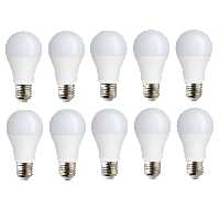 لامپ فوق کم مصرف ال ای دی 10 وات تک تاب مدل حبابی پایه E27 مجموعه 10 عددی