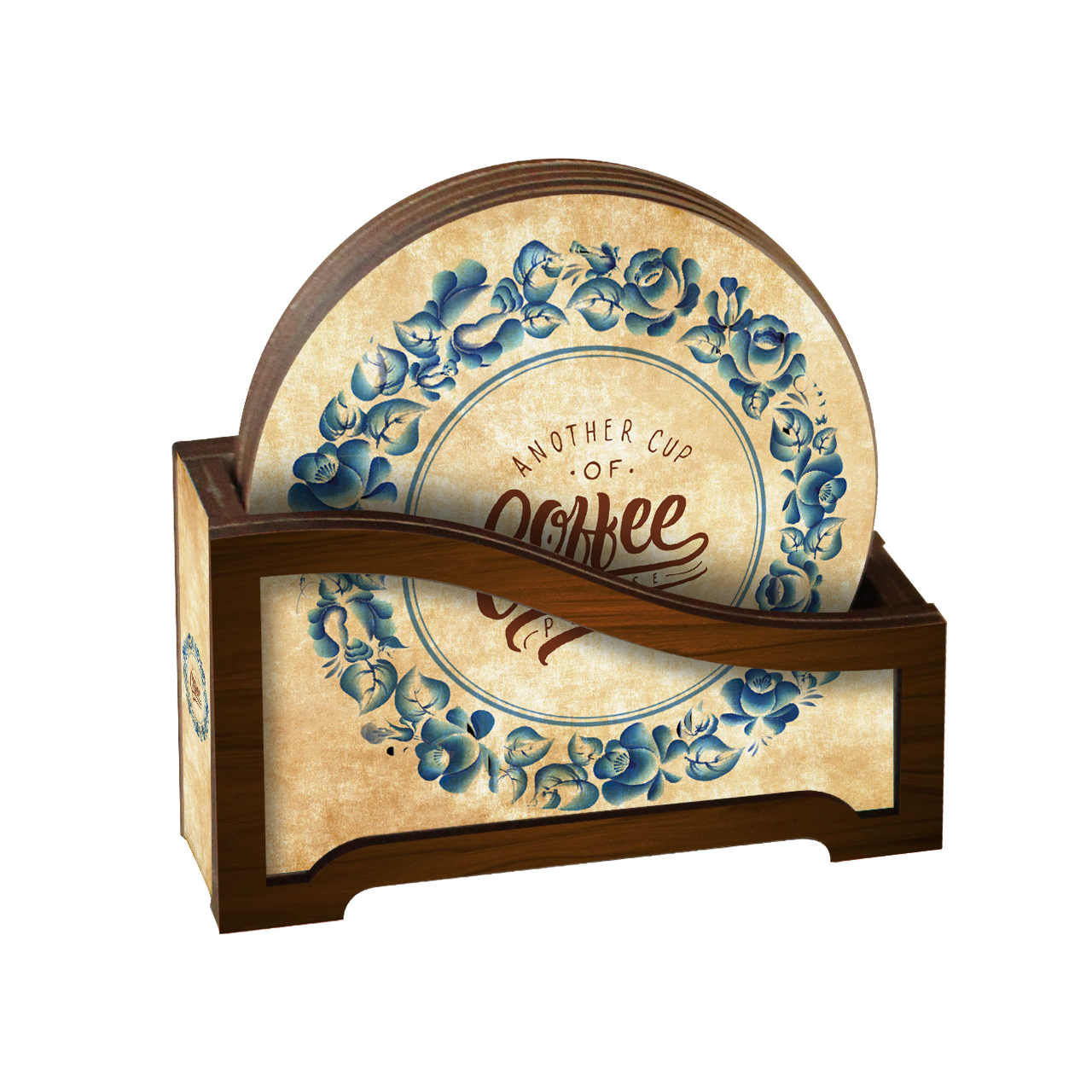 زیر لیوانی لوکسینو مدل COFFEE کد MRP_1305 بسته 6 عددی