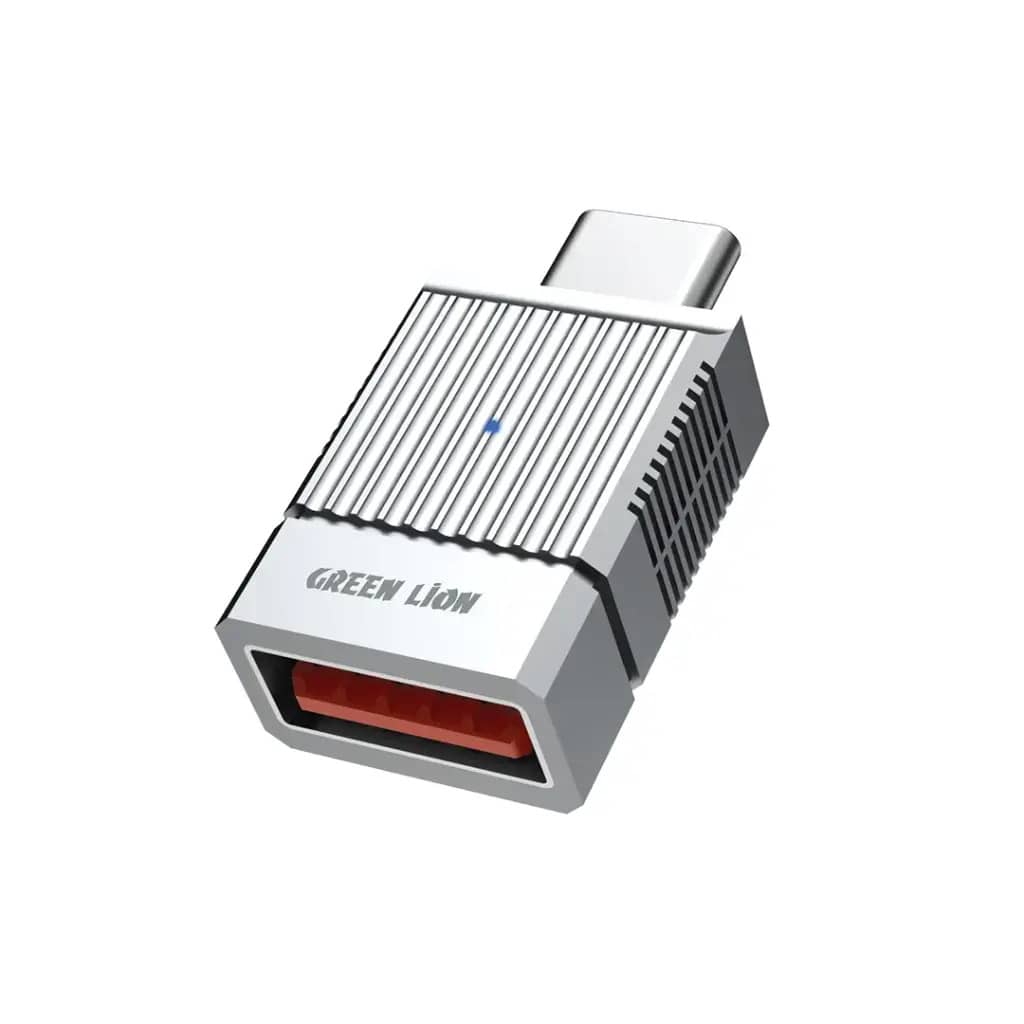 مبدل 3.0 USB به Type-C OT گرین لاین مدل Green Lion 2 in 1 OTG Adapter USB-A to USB-C GN2N1OTCTAGY