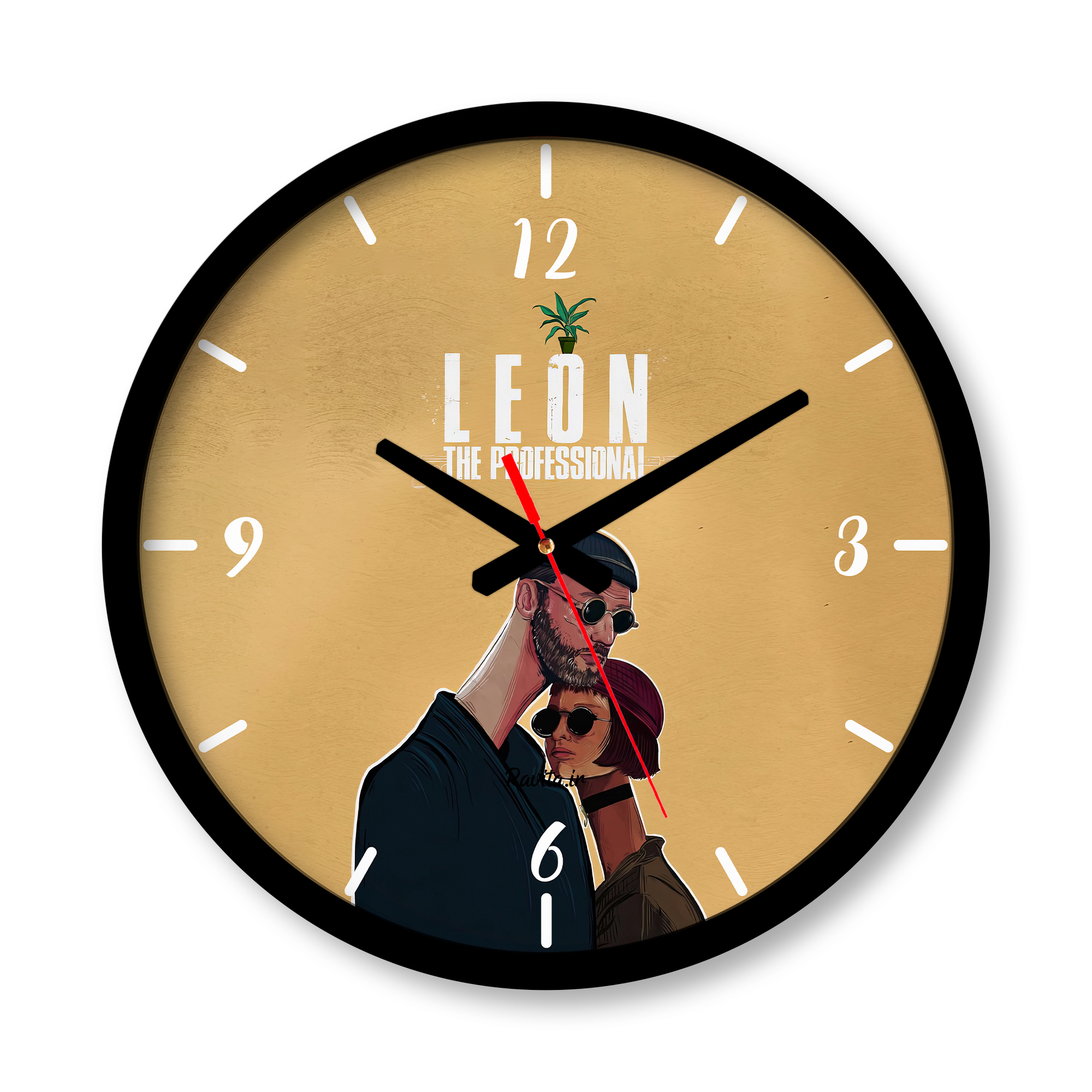 ساعت دیواری بزرگ راویتا طرح لئون ماتیلدا کد 3598