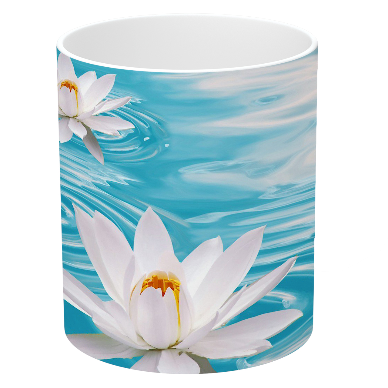 ماگ طرح نقاشی نیلوفر آبی مدل NI1968