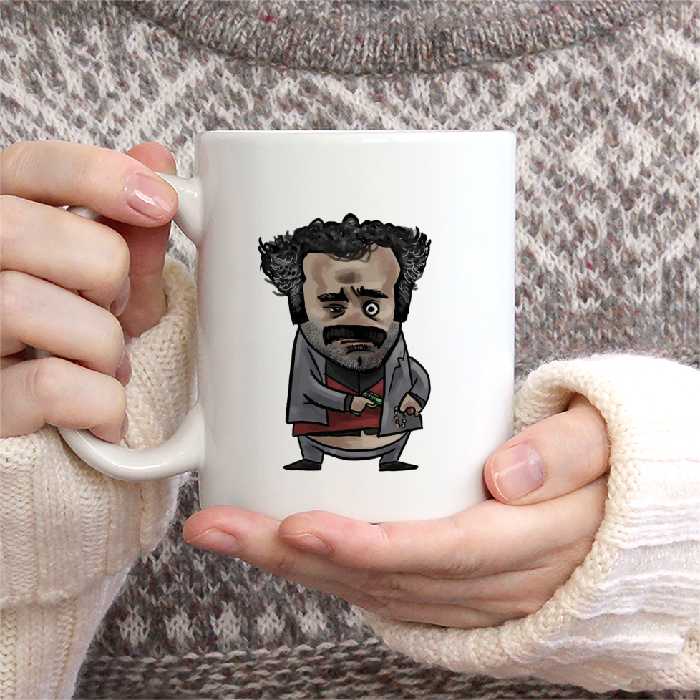 ماگ طرح کاریکاتور مدل نقی معمولی