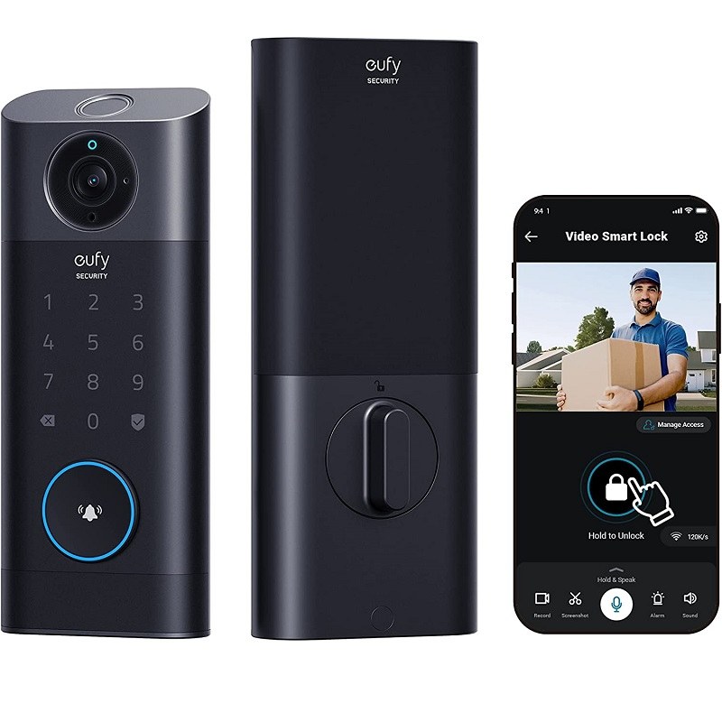قفل هوشمند درب انکر Eufy e8530 smart lock plus  camera